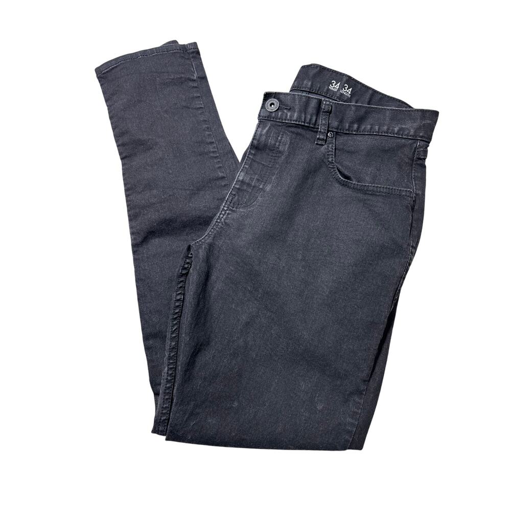 INC International Concepts Mens 34/34 Black Weathered Tapered Denim Pants